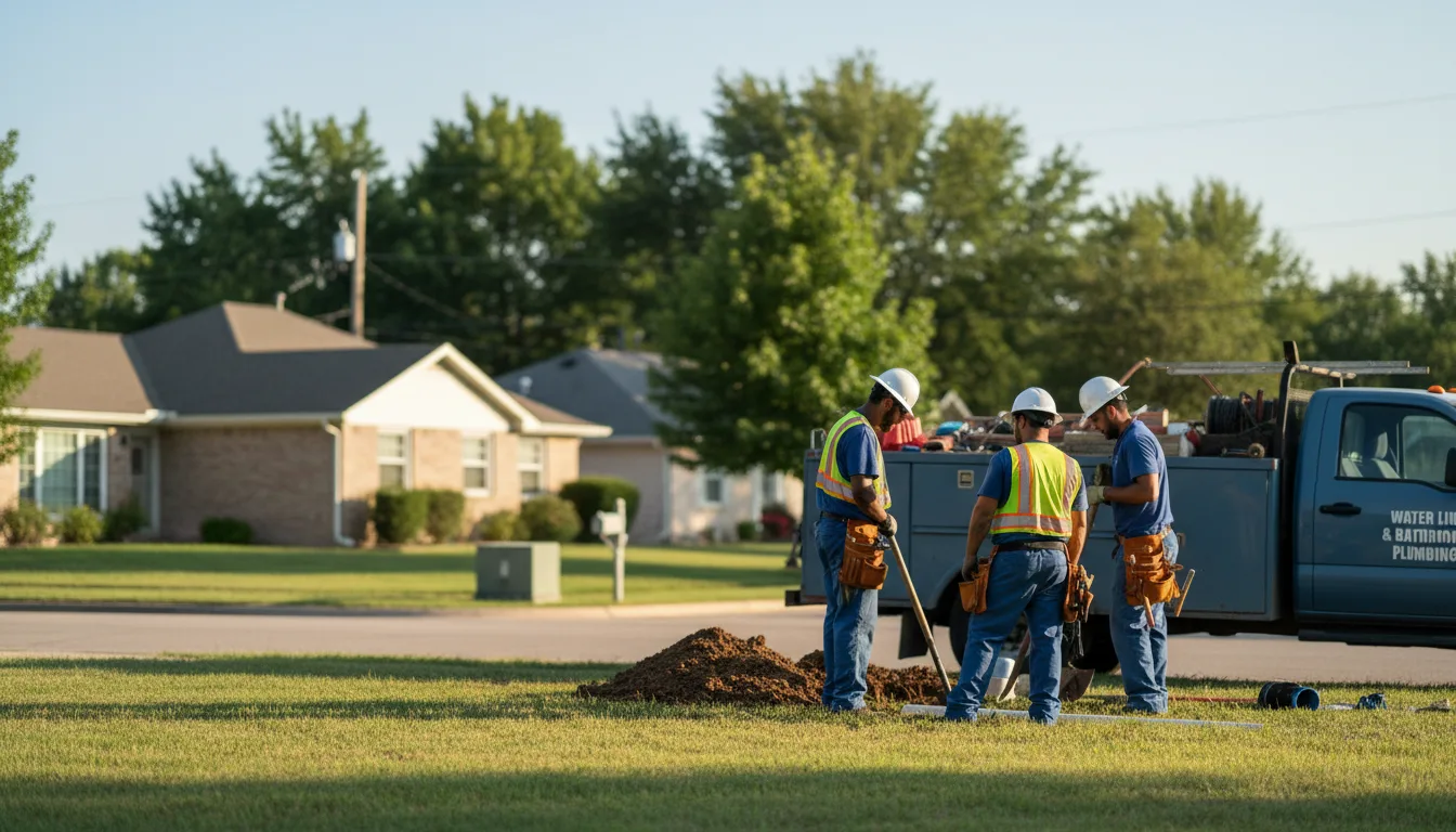 Residential water line and bathroom plumbing service in Greensburg, KY